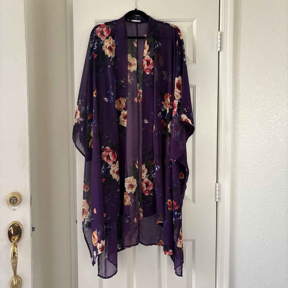 Floral Sheer Kimono Cardigan